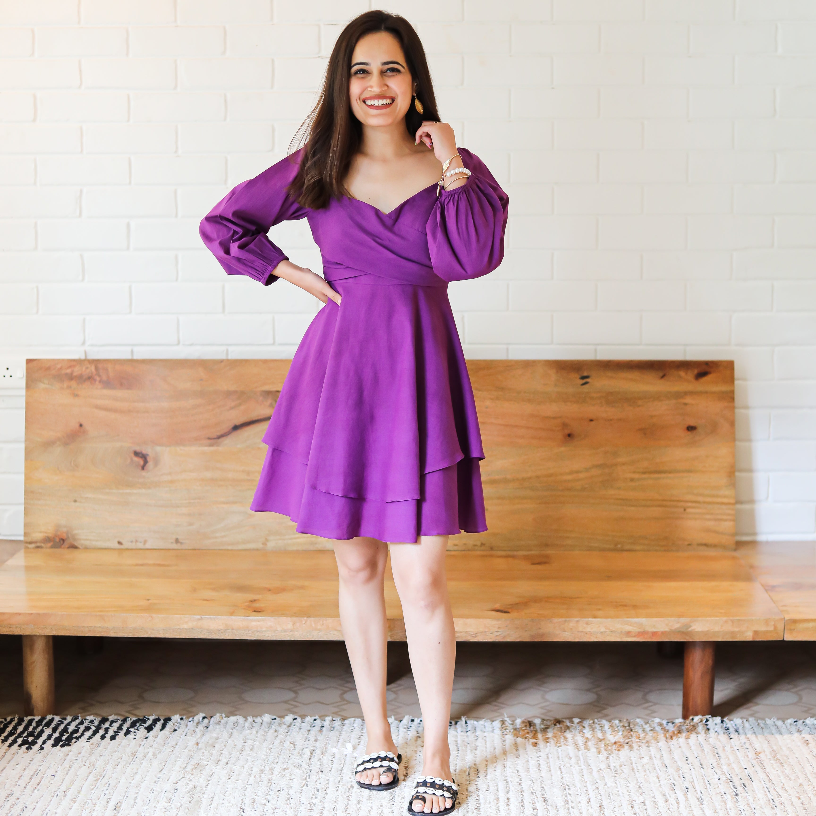 Cheap purple outlet dress